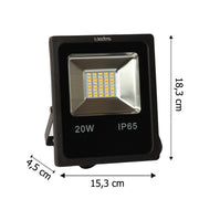 Trade Shop - Faro Professionale A Led 5730 Per Esterno Ip65 Wisdom 20w 1700 Lumen 120 Gradi - -bianco Freddo      -