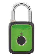 Lucchetto biometrico a impronta digitale, da esterno, arco in acciaio, 45mm, verde - THIRARD