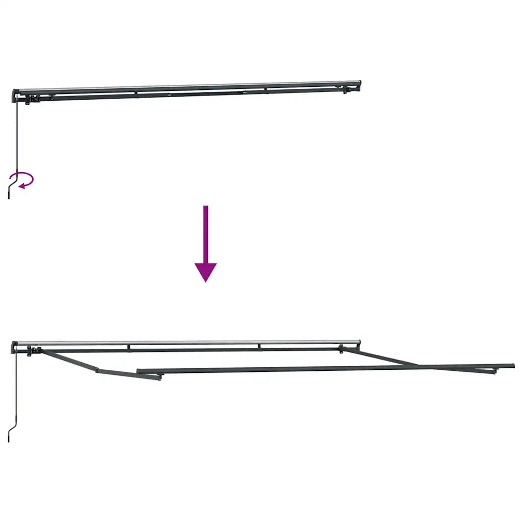 Tenda da Sole Antracite 4 × 3 m Metallo 313231