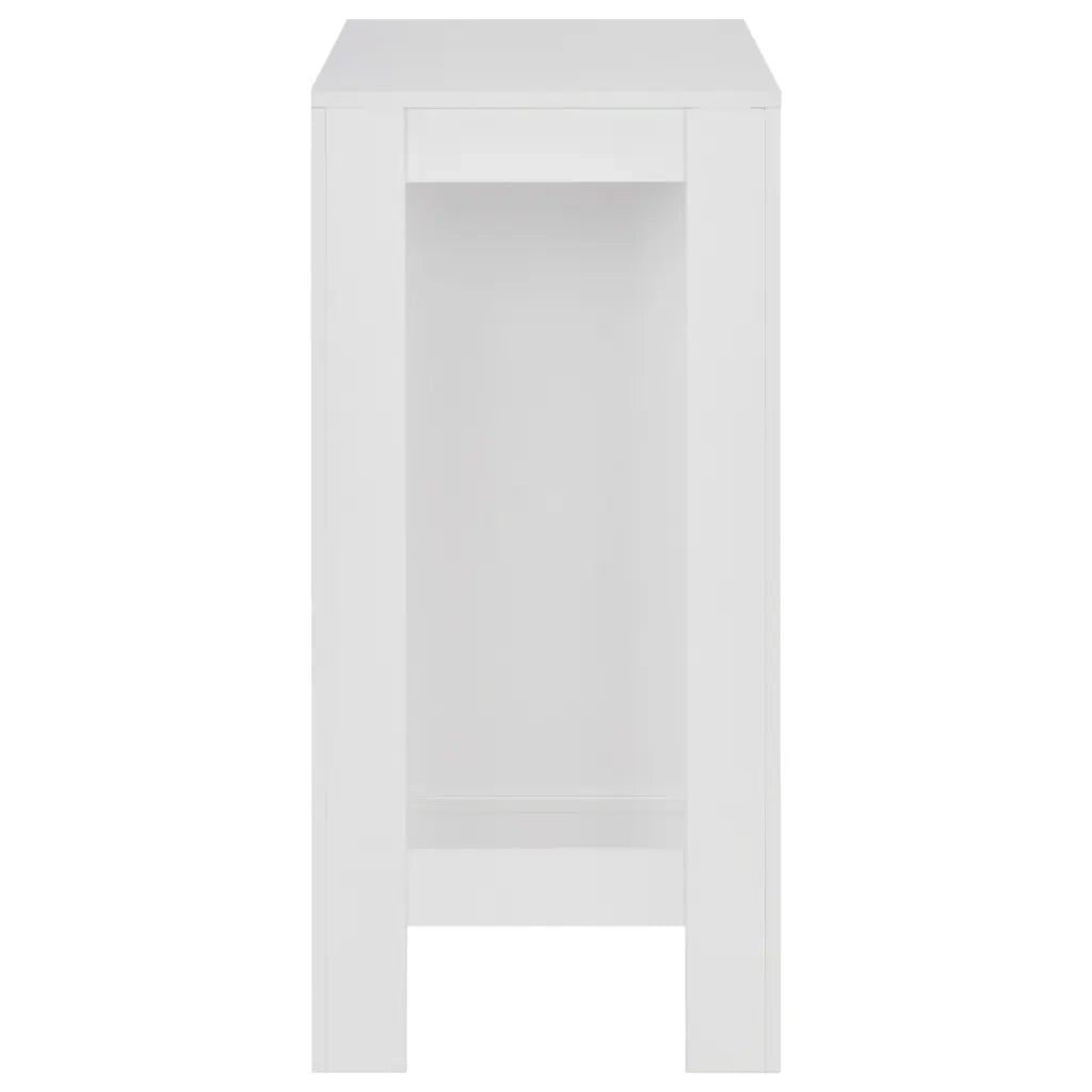 Tavolo da Bar con Ripiano Bianco 110x50x103 cm 280211