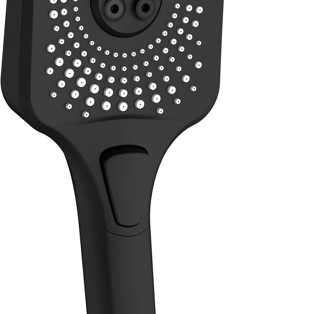 Doccino nero con pulsante 3 getti - Serie Vortex Square
