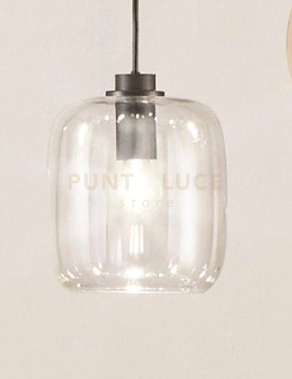 SOSPENSIONE VERVE-3 1 LUCE TRASPARENTE ATTACCO E14 SENZA BASE D' ATTACCO D.16CM H.19CM