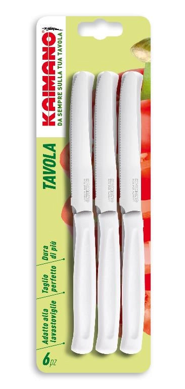 Set 6 Coltelli da Tavola Cucina kaimano Bianco fiskars