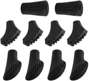 Piedi per passeggio - 10 Pads in gomma - Piedi per passeggio nordico - Randi di protezione - Adatto per manici da 11 mm - Assorbono gli urti - Pads per passeggio