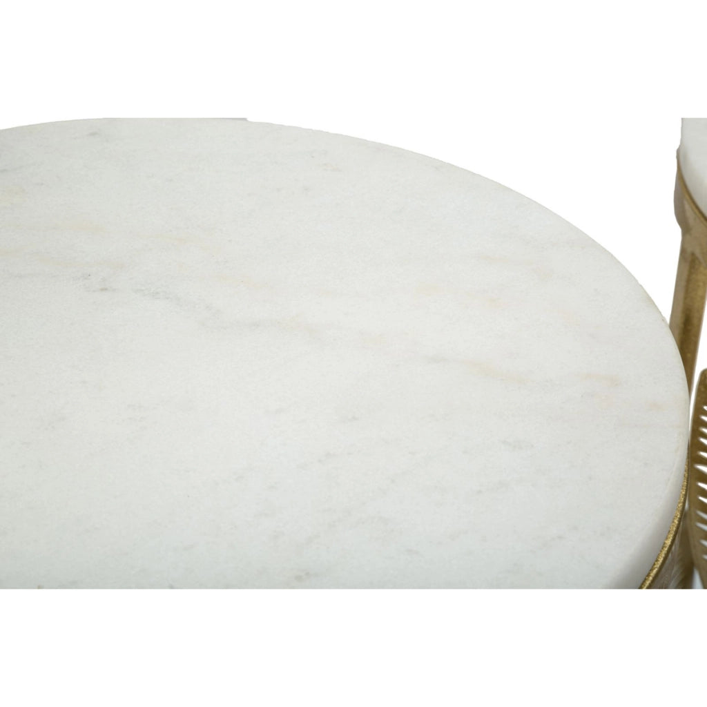 Set di Tavolini Gogli, Oro, Metallo, 35x35x65,5 cm