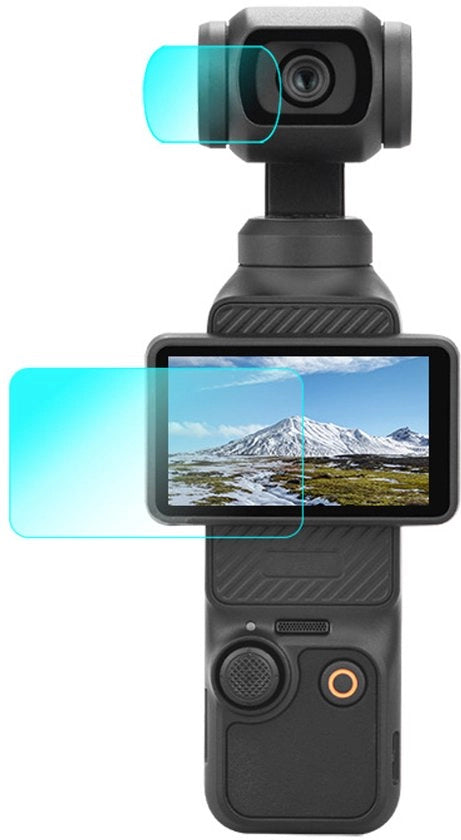 Protezione schermo per OSMO POCKET 3, kit accessori per protezione schermo e lente, 2 set, film laminato, membrana rigida, compatibile con DJI OSMO POCKET 3.