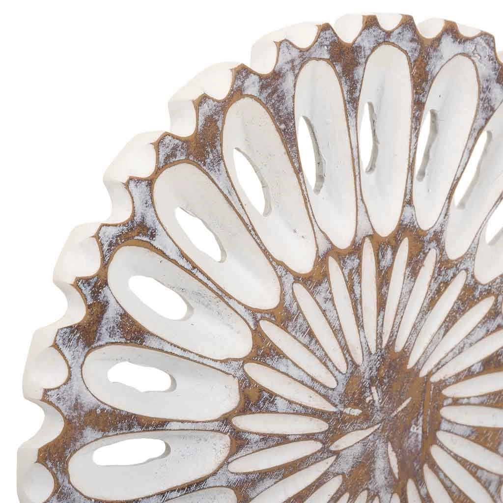 Figura decorativa in poliresina bianca 29,5x9x40h