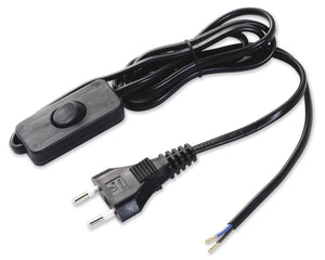 cavo ml.1,5 2x0,75 con interruttore nero cod:ferx.598