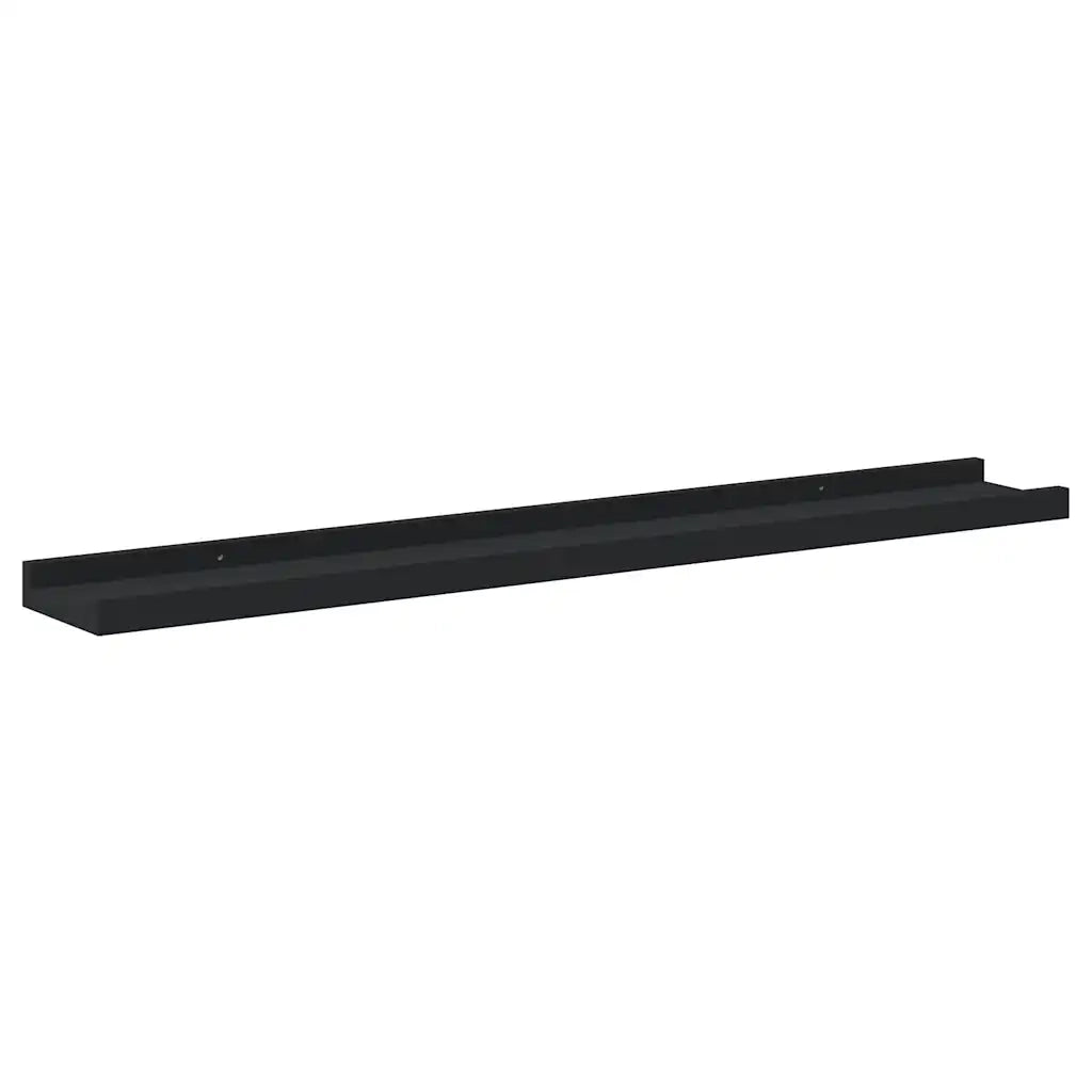 Mensole Loggia per Foto 2 pz Nere 80x9x3 cm in MDF 323933