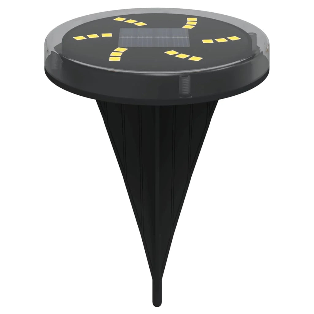Set di 12 pratiche luci solari da giardino per esterni 11 x 13 cm plastica nera 02_0056668