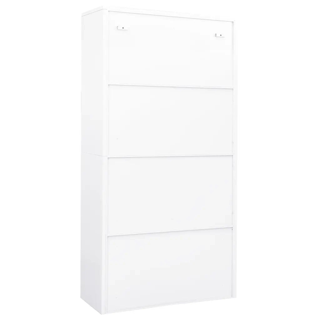 Armadio per Ufficio Bianco 90x40x180 cm in Acciaio 335942