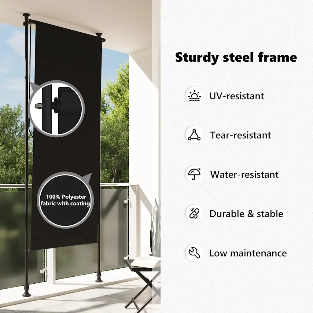 Tenda a Rullo per Esterni 120x270 cm Antracite 145936