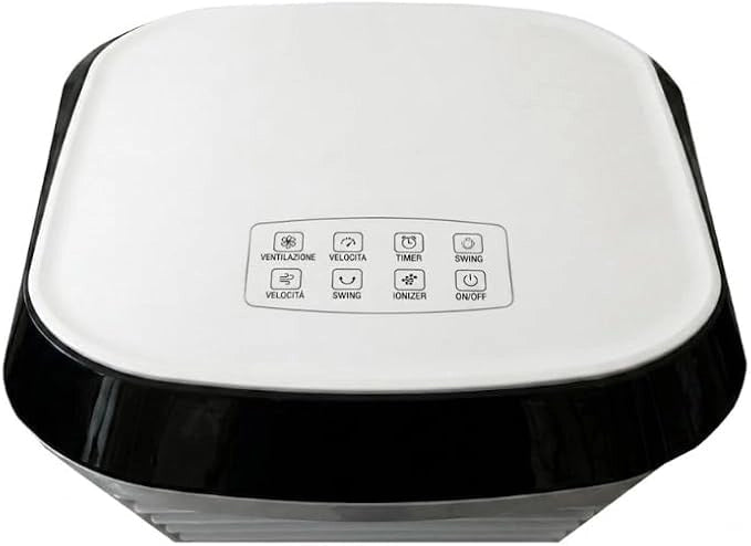 Raffrescatore Evaporativo Wind Blow 65 W con Telecomando, Display LED e Funzione Ionica