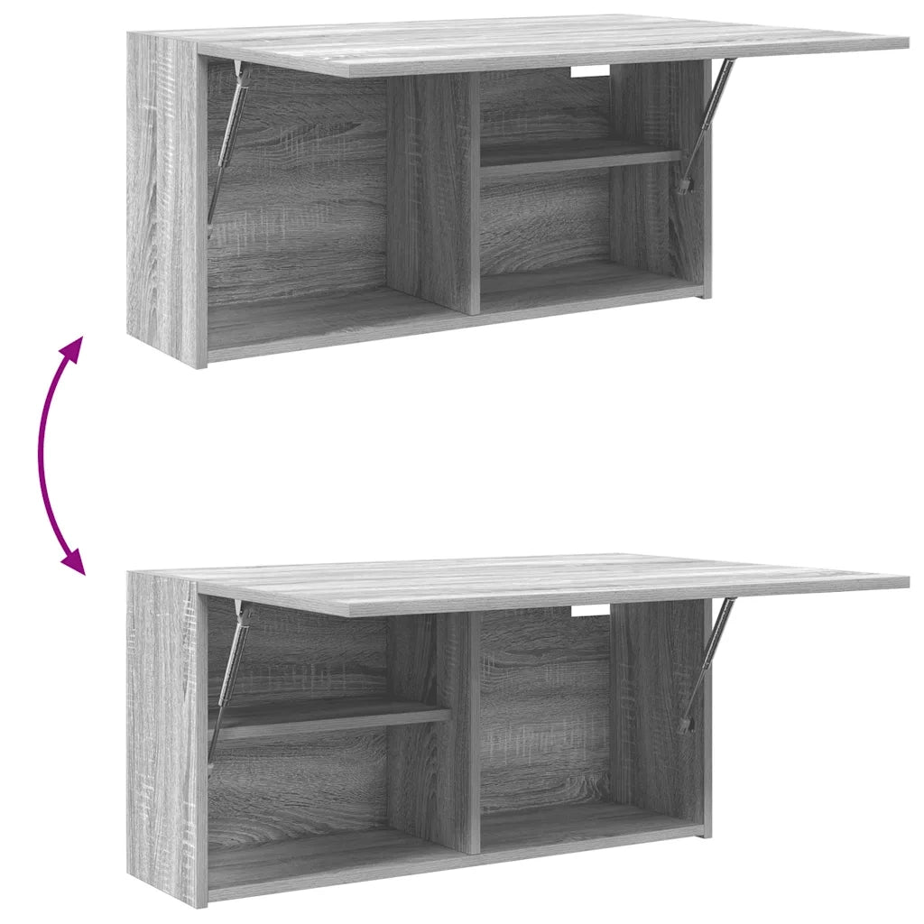 Mobile da Bagno Grigio Sonoma 80x25x40 cm in Truciolato