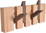Kapstok in Stile Rustici con 4 Ganci - Capstocco Opportuno per Abiti - Capstocco per Cappelli con Design Spaziale