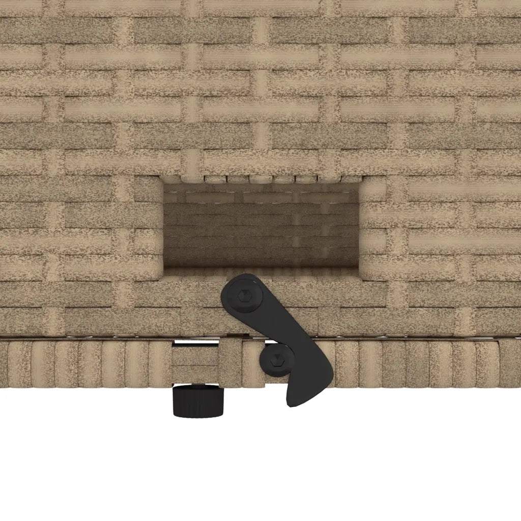 Divano da Giardino con Cuscini a 2 Posti Beige in Polyrattan