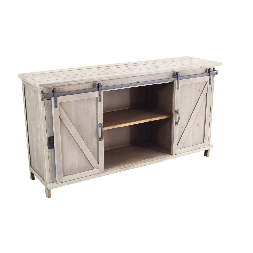 Madia per soggiorno Industrial in Acciaio Legno cm 142x41x76 - SHERLOCK