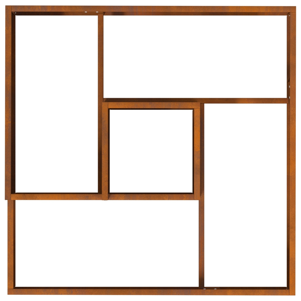 Fioriera 80x80x50 cm Acciaio Resistente alle Intemperie