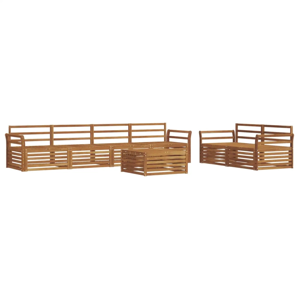 Set di divani da esterno 7 pcs Naturale