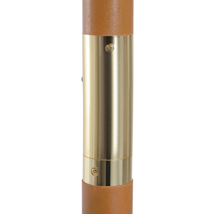 Ombrellone da Giardino in Bambù Ø3x2.5m con Doppio Tetto Rosso