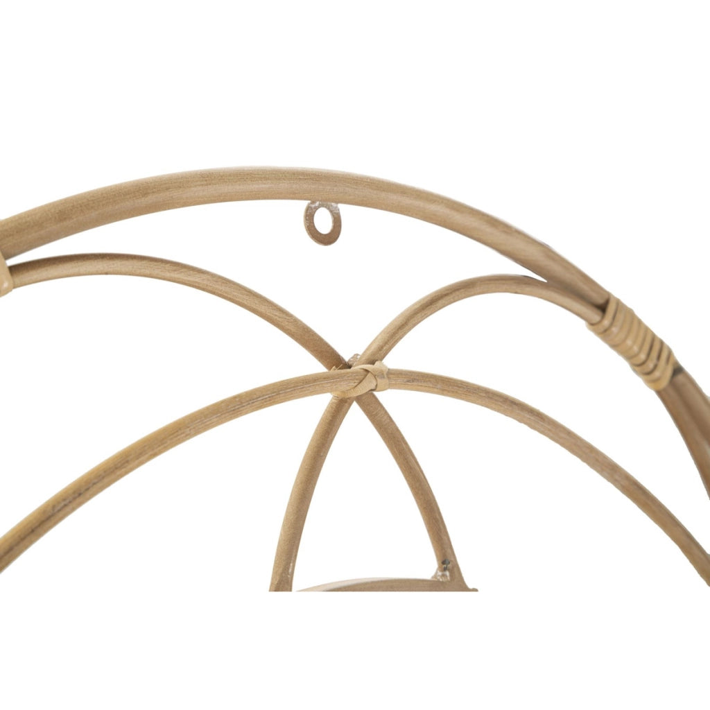 Specchio da parete Valencia con cornice in rattan naturale