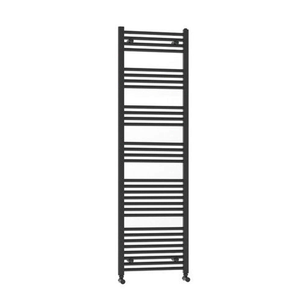 Termoarredo bagno H 176 x L 45 cm in acciaio nero opaco