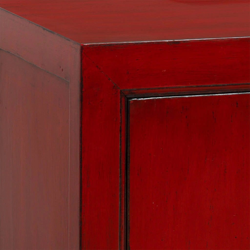 Credenza in legno rosso 120x45x71h cm