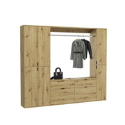 Armadio contenitore 6 porte + 4 cassetti – Rovere chiaro – BODITE