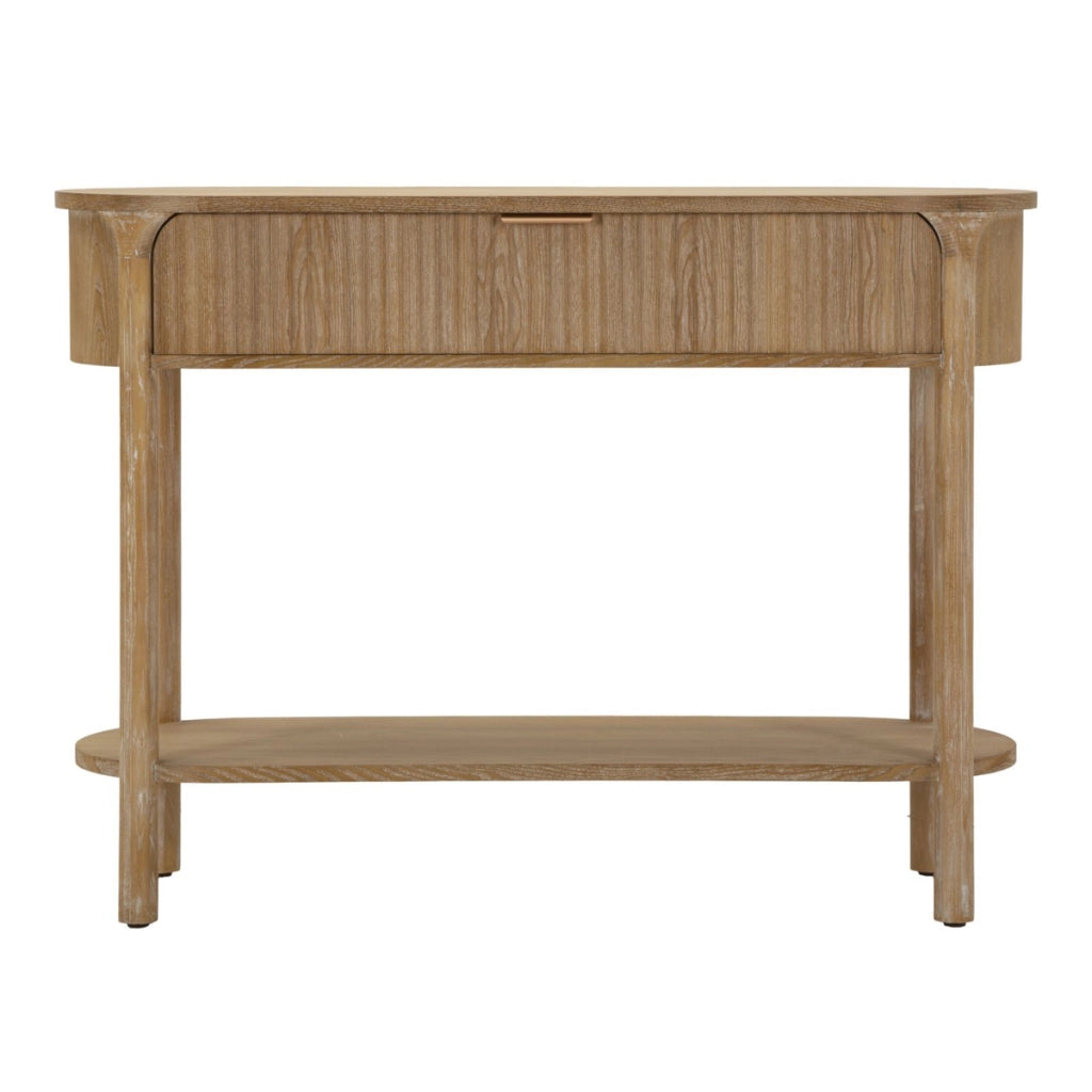 Tavolo Consolle VKH758, Marrone, Legno, 110x40x80 cm