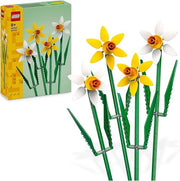 LEGO Creator Narcisi Set di Fiori Finti per Bambine e Bambini da 8 Anni, Costruisci ed Esponi un Bouquet come Decorazion