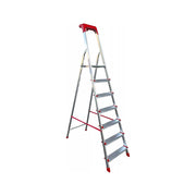 Scala In Alluminio 7 Gradini Con Base 8 Gradini Gs/Tuv En131 Portata Massima 150 Kg