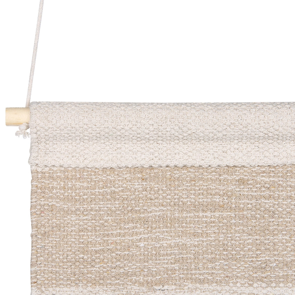 Decorazione da parete in cotone nero beige con nappa fatta a mano paesaggio boho per soggiorno camera da letto