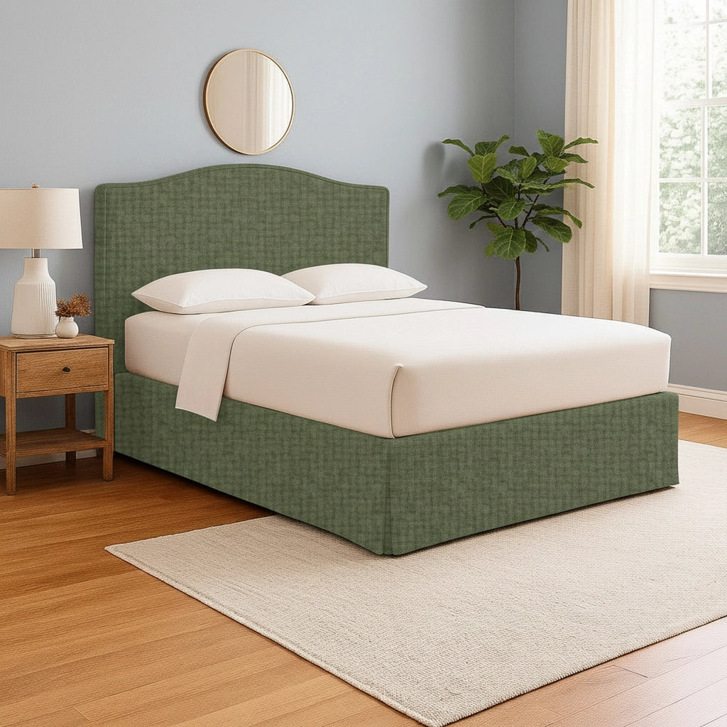 Eccles, Letto Singolo Sfoderabile Made in Italy, Verde