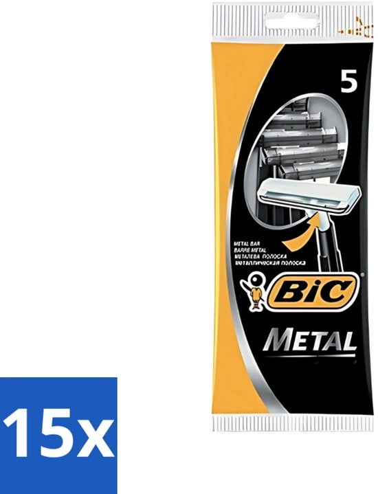 15 x Scheermesje per Uso Singolo - 5 Pezzi - Metaal - Wegwerpo - Acciaio Inox - Precisie Scheren