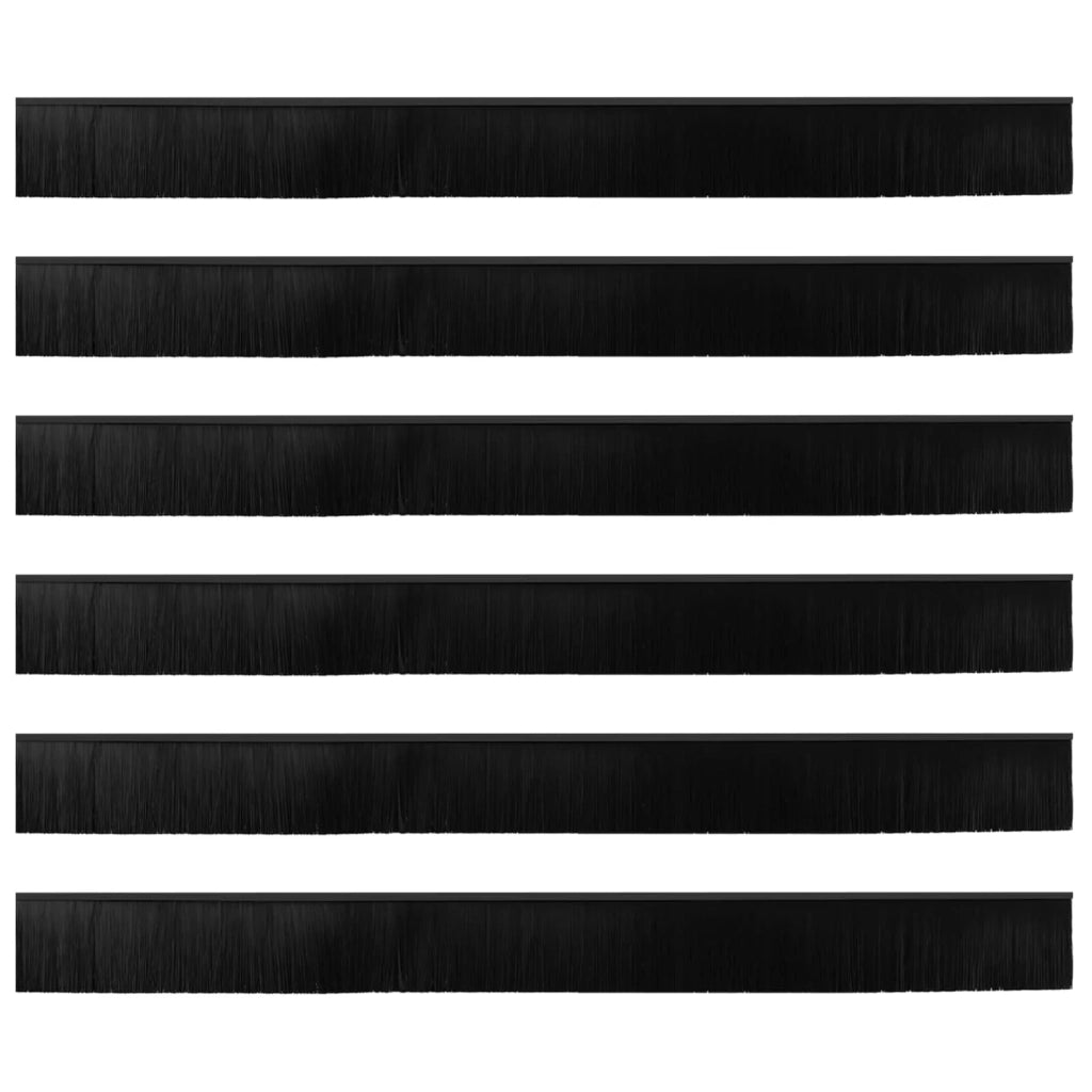Spazzole per porte autoadesive 6 pz Nero 100 cm CFW9053285