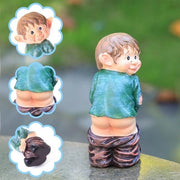 Statua di gnomone in gesso - ornamento divertente e impermeabile per decorazioni di giardino indoor o esterno (1 pezzo)