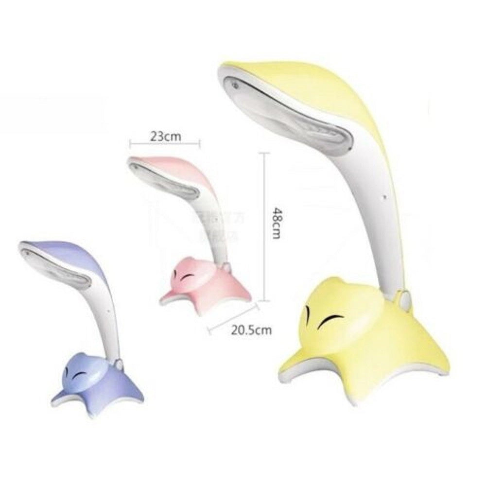 Trade Shop - Lampada Da Tavolo Proteggi Vista Silver Fox 2 In 1 Luce Notturna Bambini -