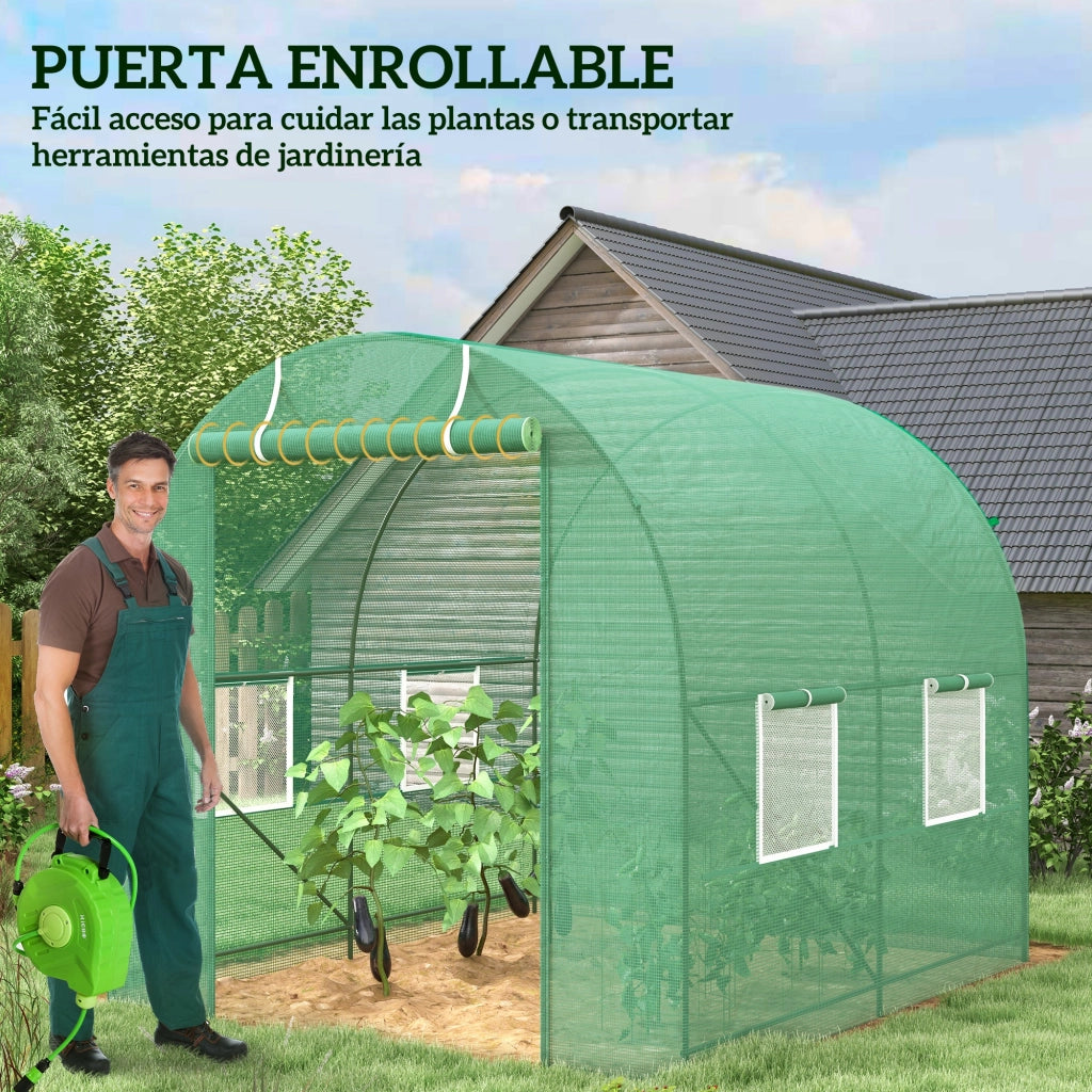 Serra da Giardino Tunnel 2,5x2x2 m ¨C Xylo ¨C Copertura PE 140 g/m2 Verde per Piante Verdure Esterno