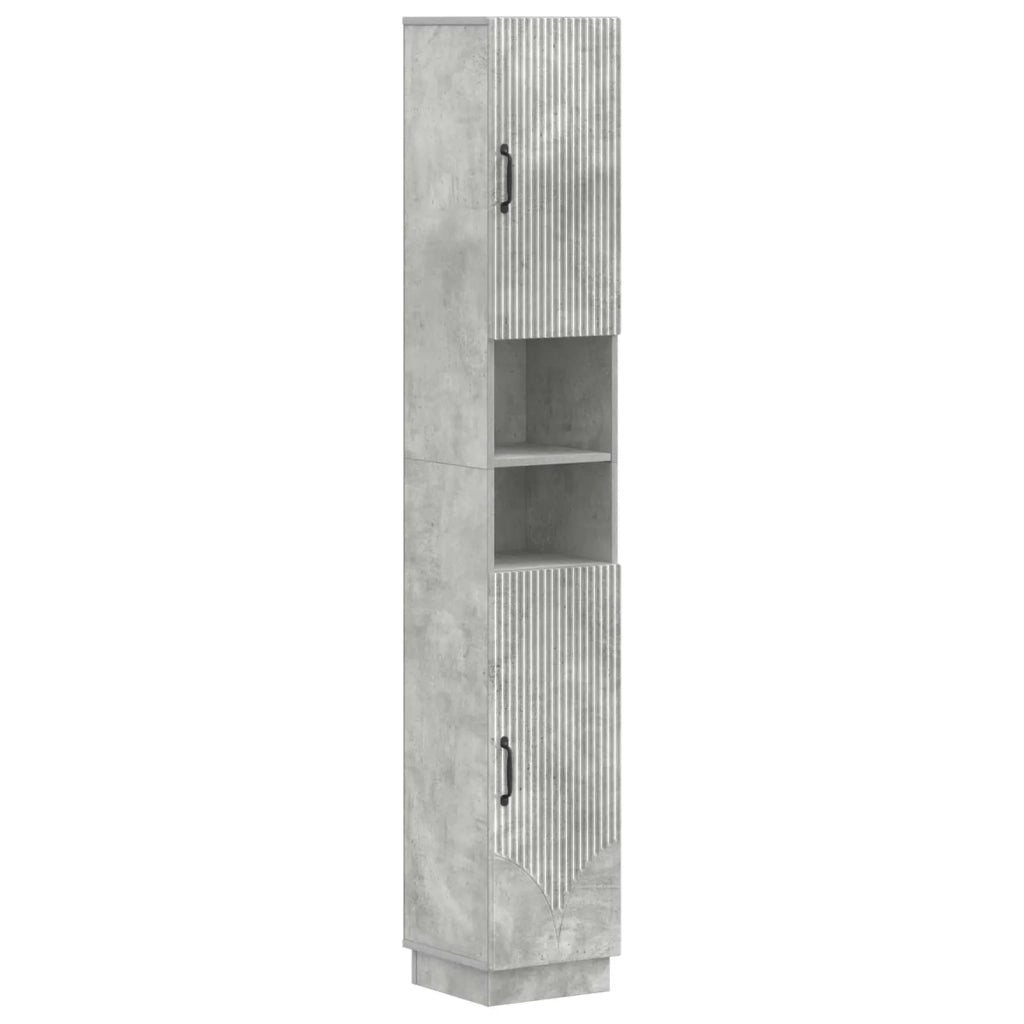 Set di Mobili da Bagno da 4 Pezzi HOORN Grigio Cemento 3417957