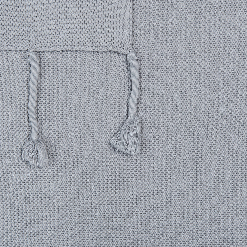 Coperta plaid in cotone grigio 125 x 150 cm Copriletto stile Boho