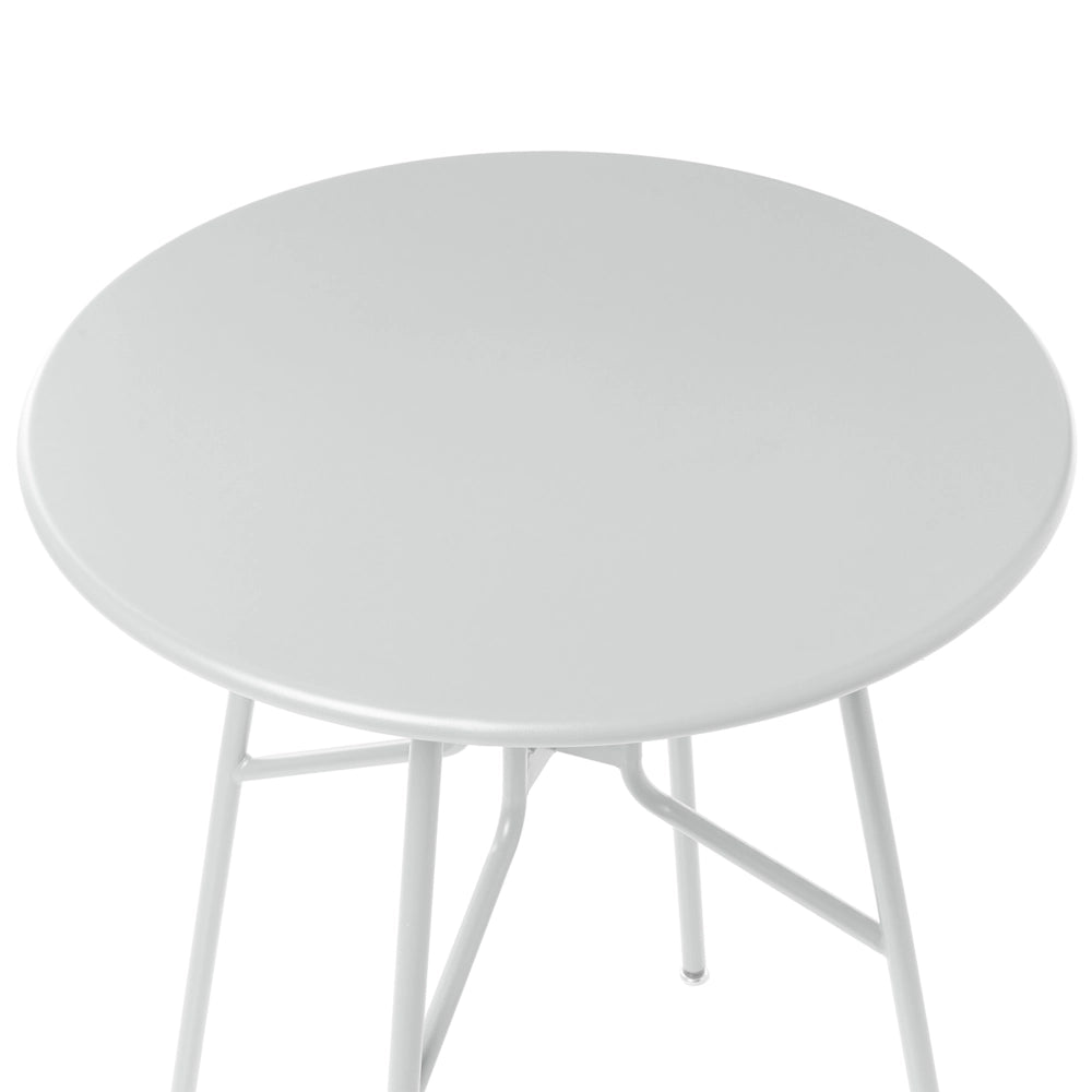 Tavolo da pranzo da giardino in ferro grigio metallo rotondo ø 64 cm Design moderno per esterni