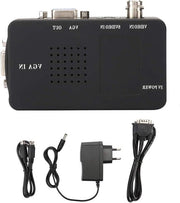 Convertitore di Video da S Video a VGA HD - Adattatore VGA per Monitor PC - Box di Scambio Video per Computer - Monitor PC (Prese EU)