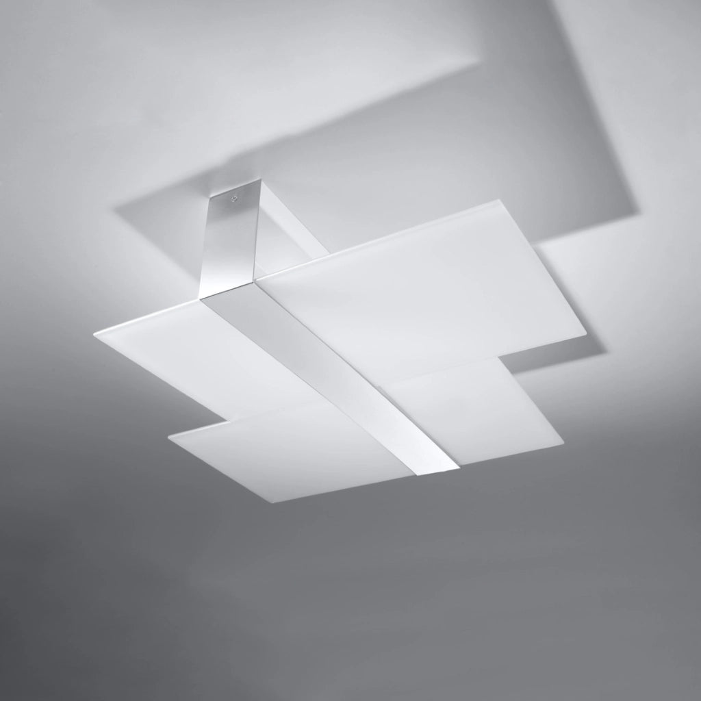 Plafoniera Giorgio Pure Lume 2 luci E27 bianco argento