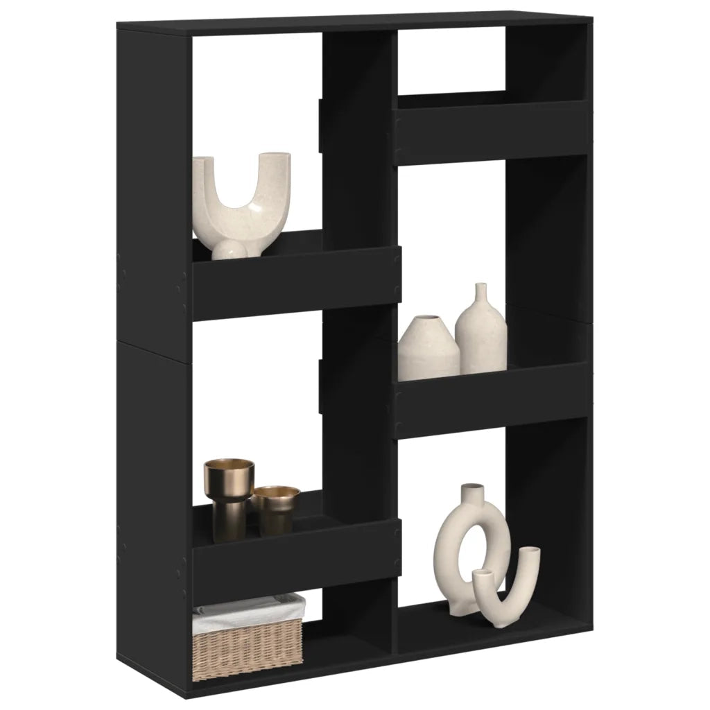 Divisorio Ambienti | Divider per stanze | Paravento Nero 100x33x135 cm in Truciolato