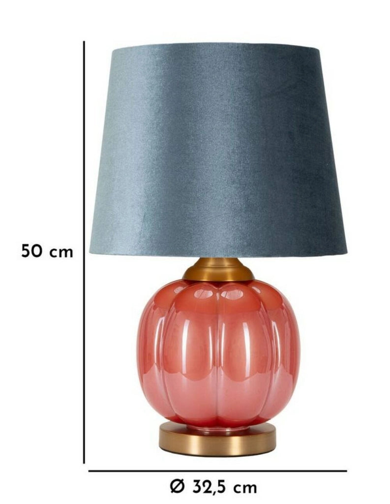 Lampada da tavolo Fibocchi, Luce da scrivania , Luminaria da ufficio, Lampada da lavoro, 33x33 h50 cm, Rosso e Blu