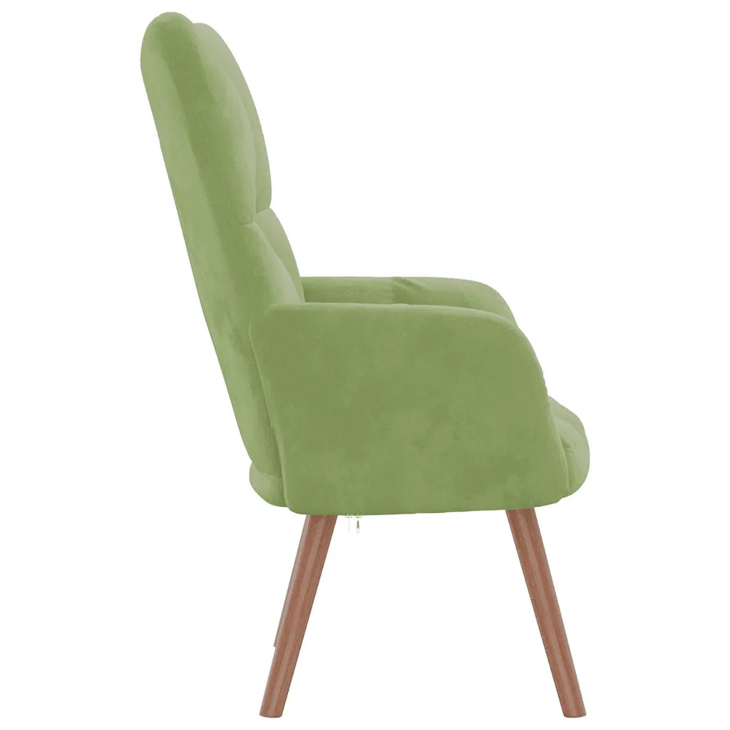 Sedia Relax Verde Chiaro in Velluto 328054