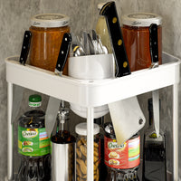 Scaffalatura Angolare 3 Ripiani 1 Cassetto Unità di Mensole ad Angolo Multiuso