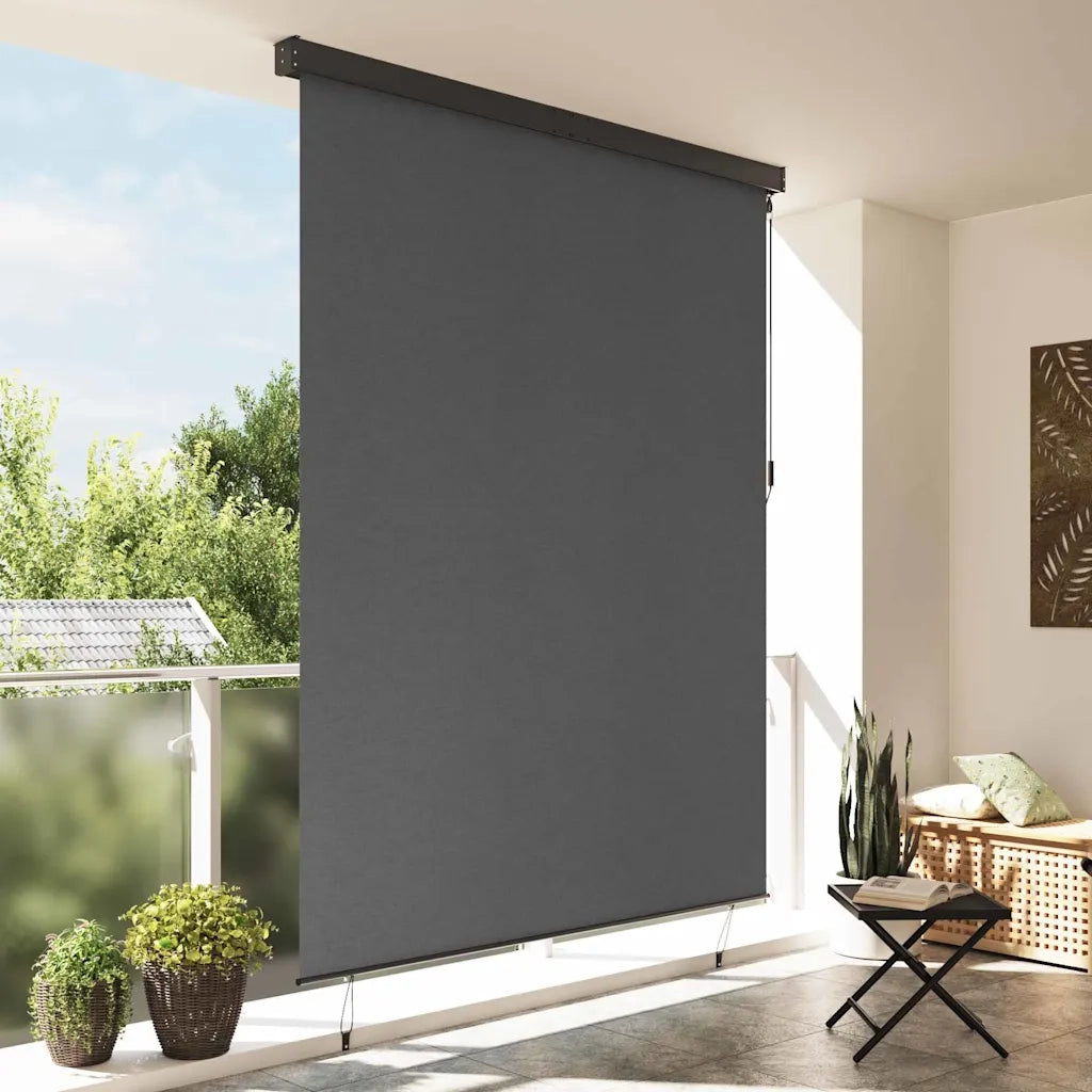 vidaXL Tenda a Rullo Esterna Striped Antracite 220 x 250 cm Tessuto