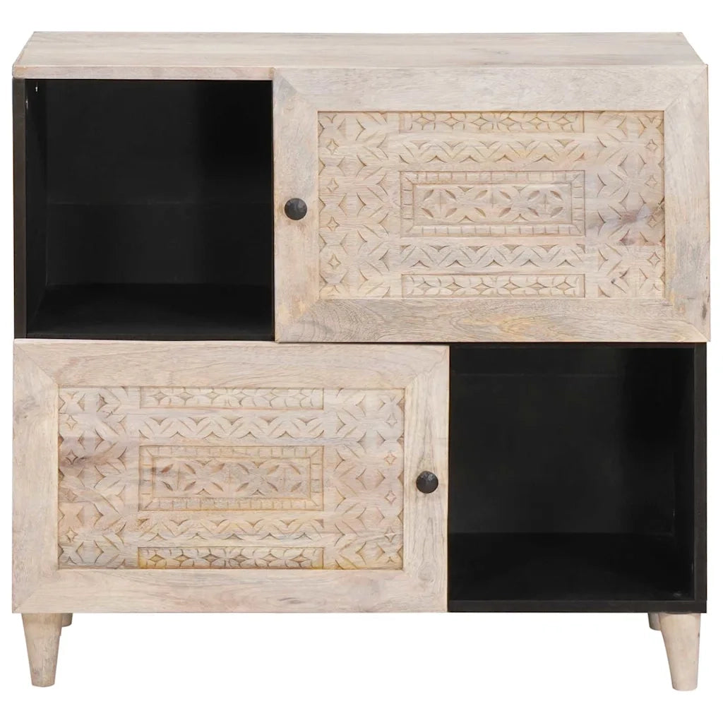 Credenza | Madia | Buffet da pranzo | Armadio da pranzo Bianco Sbiancato 80 x 33 x 75 cm