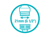 Presa rubinetto 21 mm ad innesto rapido GARDENA